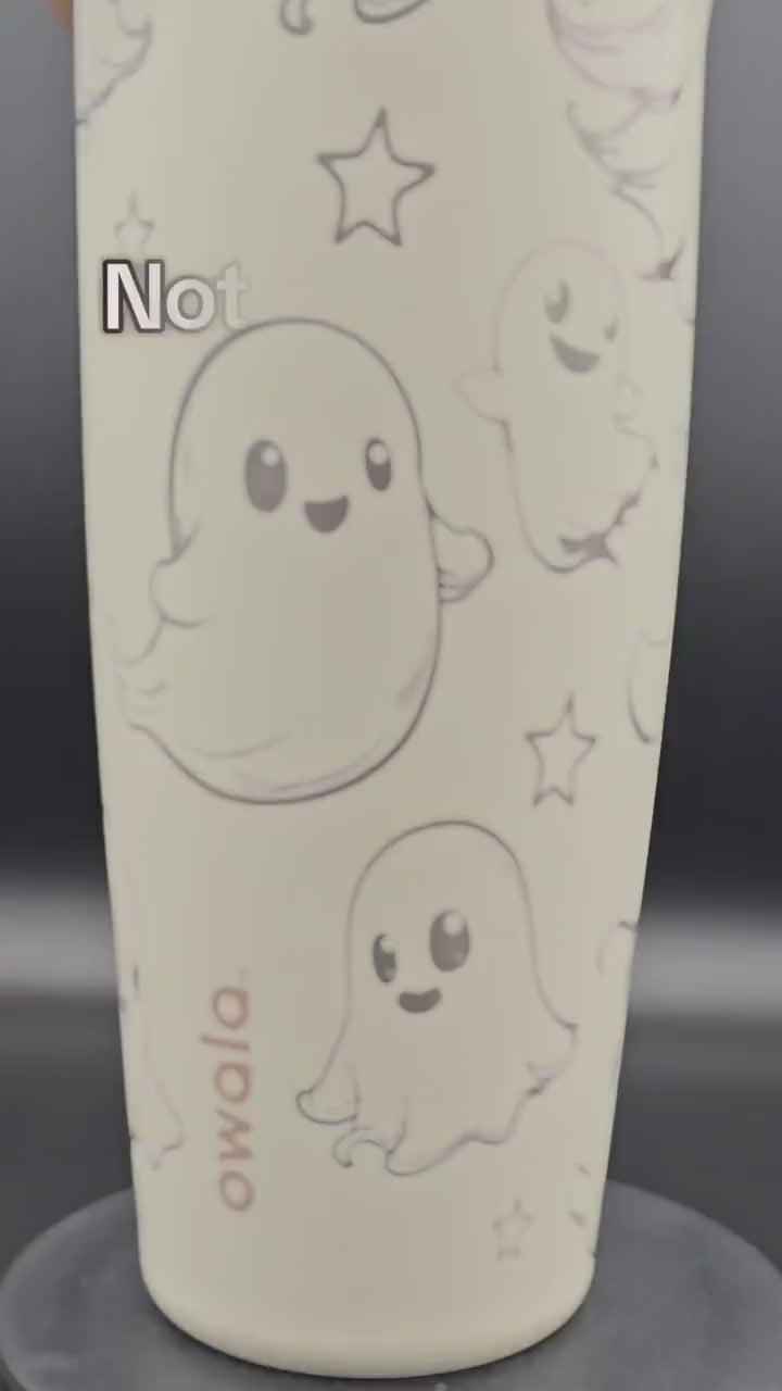 Halloween Owala 24, 30, 32 or 40 oz Freesip or Sway, Ghost Tumbler, Spooky season Lover Gift,  Ghost Drinkware