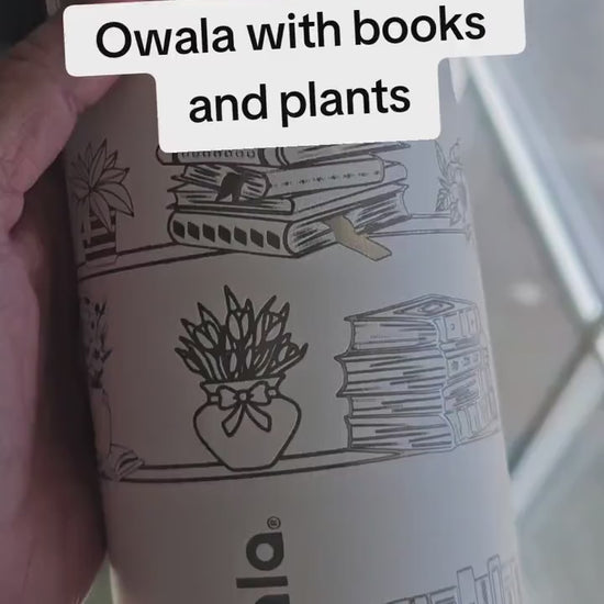 Books and plants  Owala 32 oz Tumbler, Botanical Tumbler, Plant Lover Gift, book lover gift, books and plants