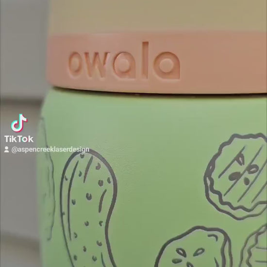 Pickle Engraved Owala 20, 24 and 32 oz Bottle | Pickle Lover Gift | Elegant & Personalized Drinkware