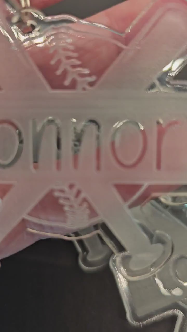 Personalized Baseball Softball Bag Tag, Custom Sports Keyring, Team Spirit Accessories, Baseball Player Gift, Custom Name Keychain