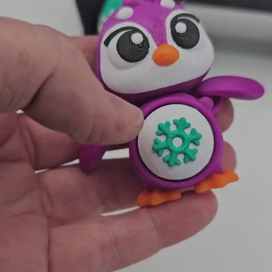 Penguin Holiday Clickers | Cozy Christmas Fidget Toy | Stocking Stuffer | Cute Winter Accessory