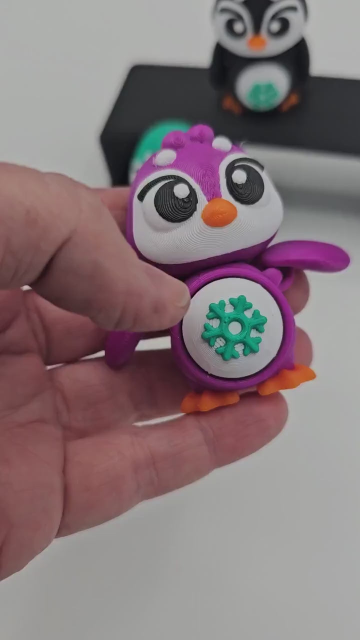 Penguin Holiday Clickers | Cozy Christmas Fidget Toy | Stocking Stuffer | Cute Winter Accessory