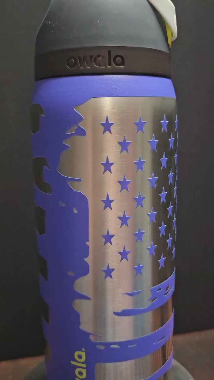 Custom First Responder Owala Water Bottle – Laser Engraved Firefighter, Police, or EMS Design – 20oz, 24oz, or 32oz – Personalized Gift