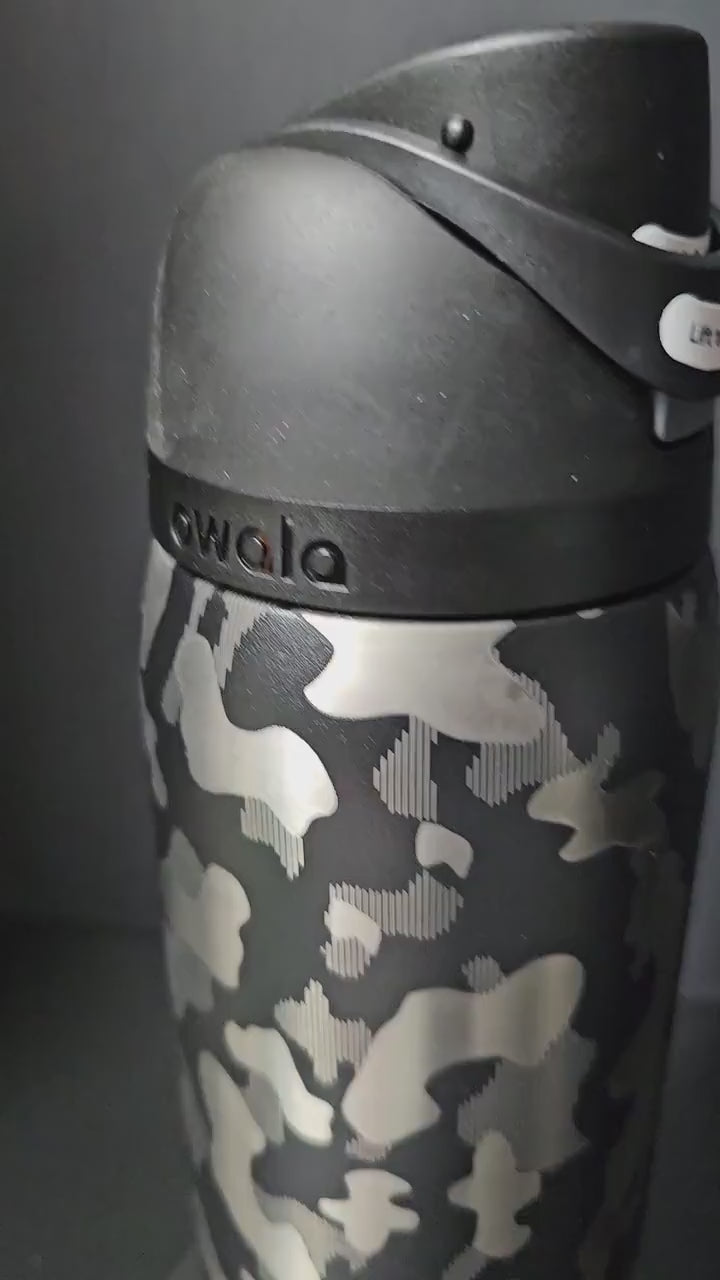 Camo Owala 20, 24 and 32 oz Bottle |  | Miltary Owala Personalized Drinkware, Camouflage tumbler
