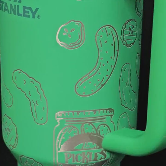 Pickle Engraved Stanley 30 and 40 oz Bottle | Pickle Lover Gift | Elegant & Personalized Drinkware