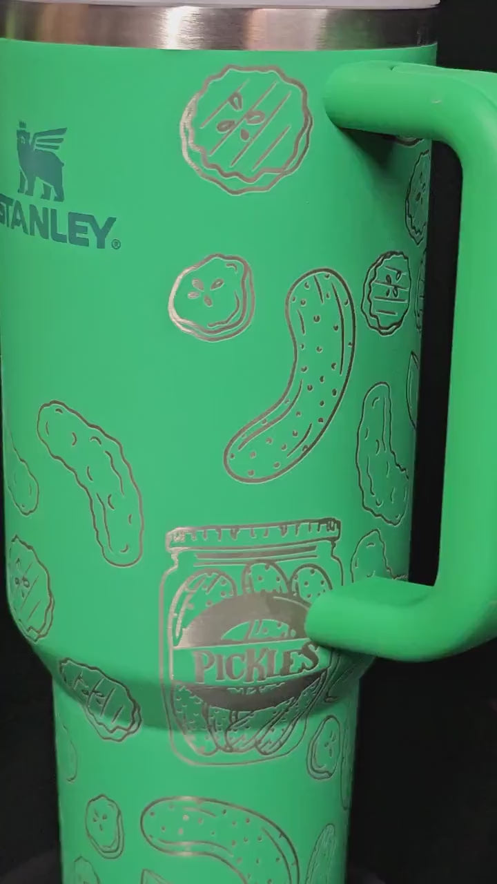 Pickle Engraved Stanley 30 and 40 oz Bottle | Pickle Lover Gift | Elegant & Personalized Drinkware