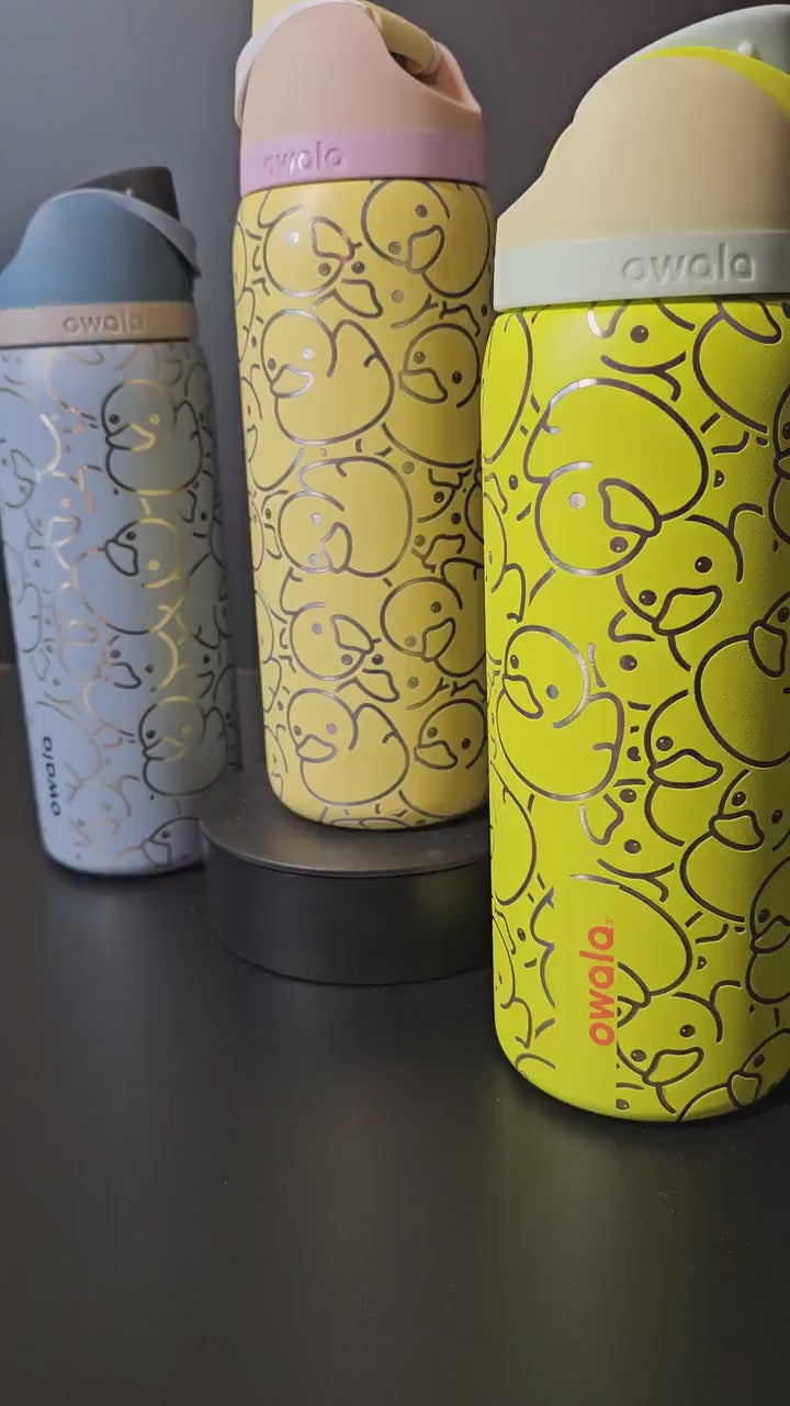 Rubber Ducky Design Owala Water Bottle - 24 and 32 oz | Insulated, Leak-Proof, and Stylish Hydration Companion  & Personalized Drinkware