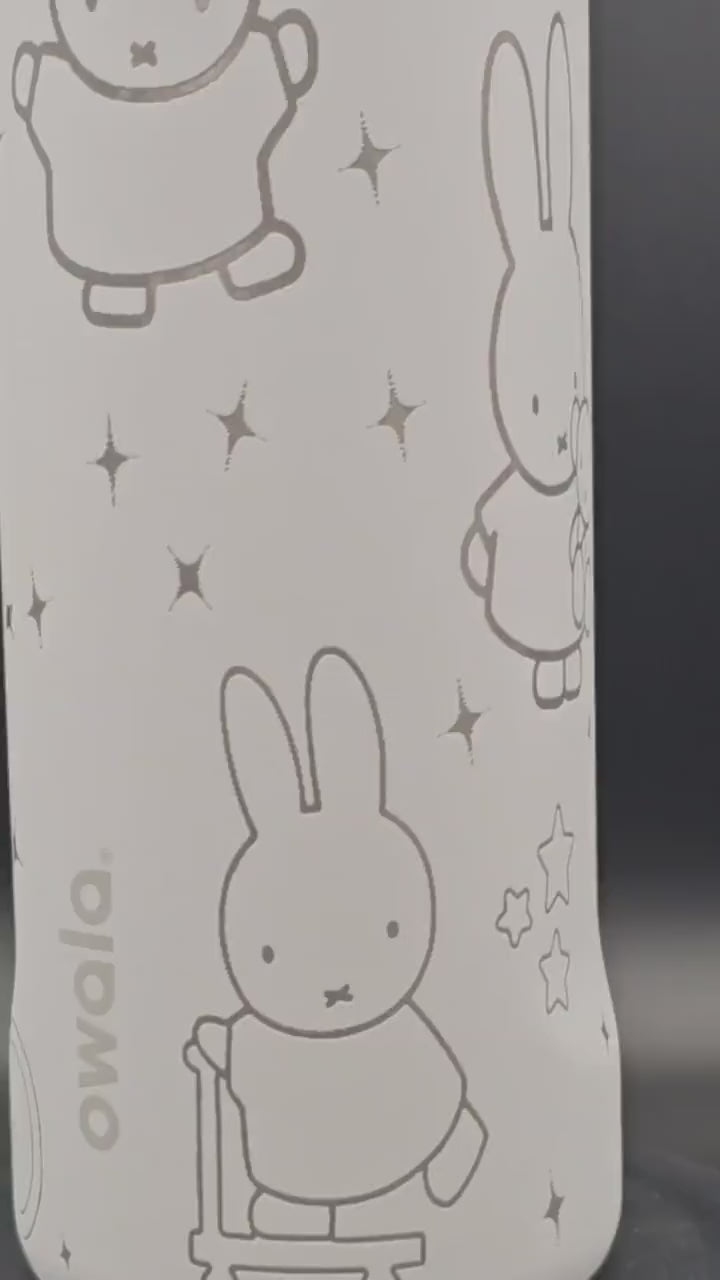 Miffy Owala 20, 24, 30, 32 and 40 oz Bottle | Custom Engraved Owala free sip, sway and Smooth sip bottles